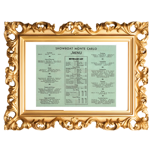 Showboat Monte Carlo Menu (1932)